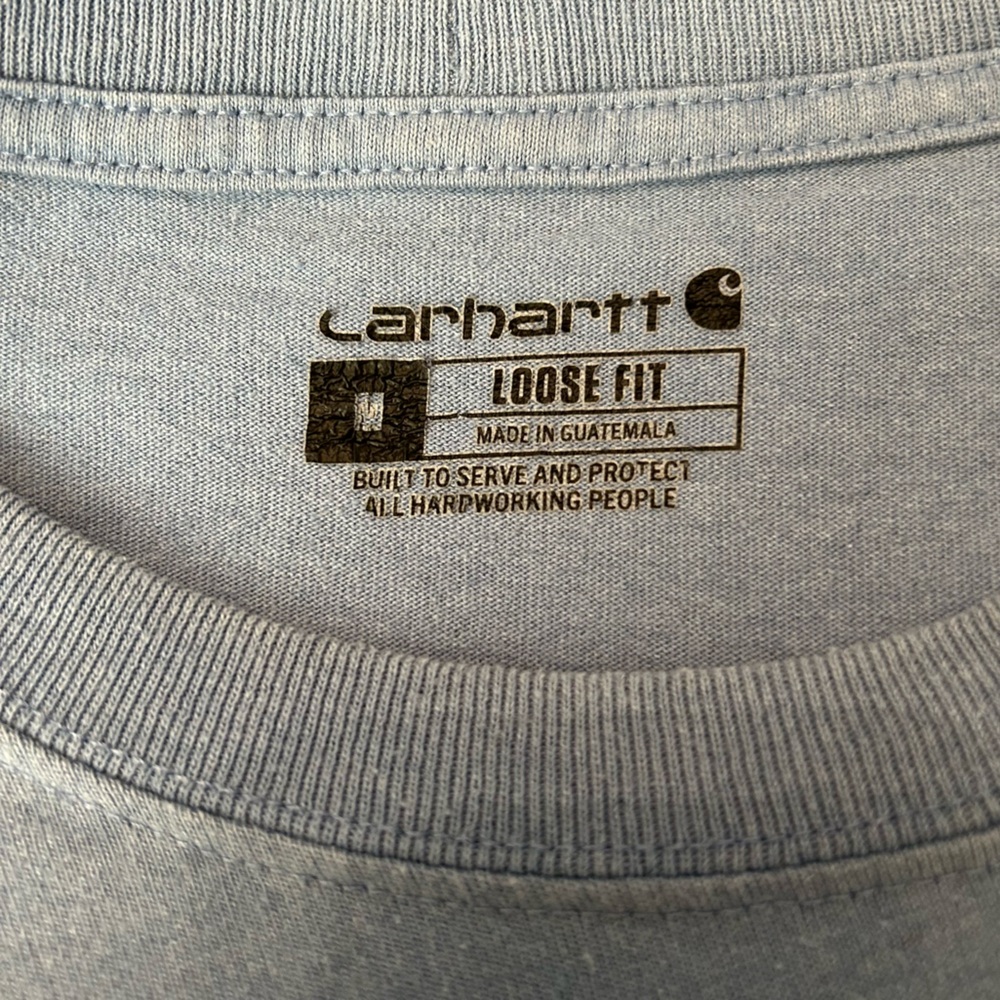 Carhartt Carbon Heather Loose Fit Pocket Long Sleeve Tee M Thrashed Streetwear - Picture 6 of 10